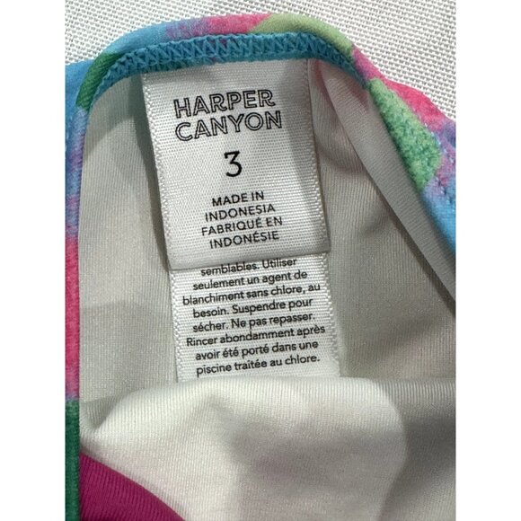 HARPER CANYON Girls Multicolor Two-Piece Swimsuit Set 3 - Picture 3 of 7